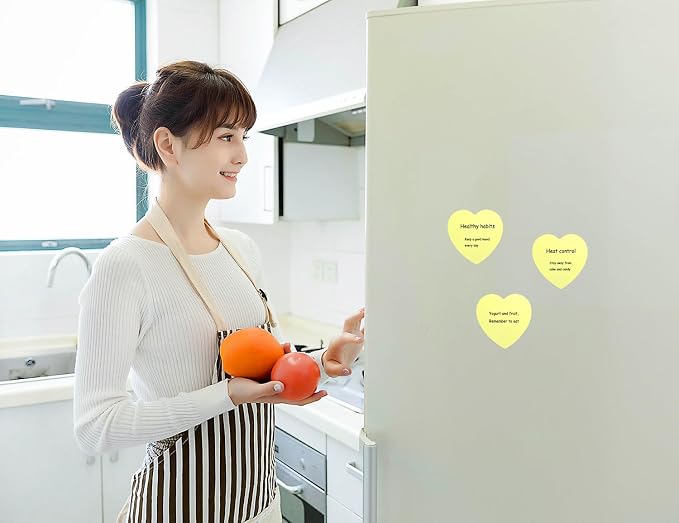 Mini Skater 2 Pack Kraft Paper Sticky Notes Heart Shaped Self-Stick Blank Book - Image 6