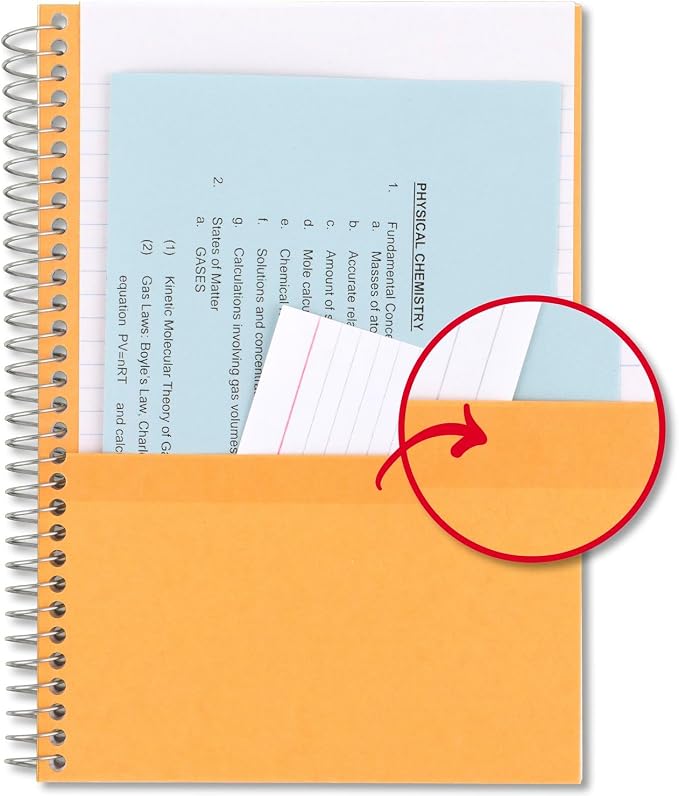 Five Star Spiral Notebooks, 6 Pack, 2 Subject, College Ruled, 9 1/2" x 6" - Image 3