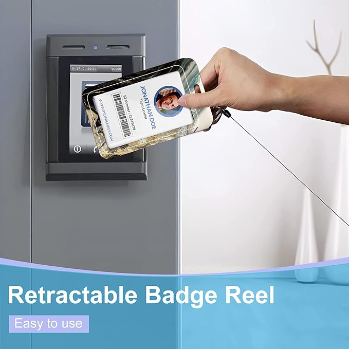 Badge Lanyard and ID Badge Holder, Retractable Badge Reels - Image 4
