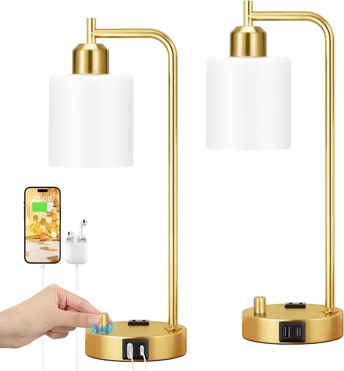 Innqoo Industrial Table Lamps for Bedroom Set of 2 - Image 8