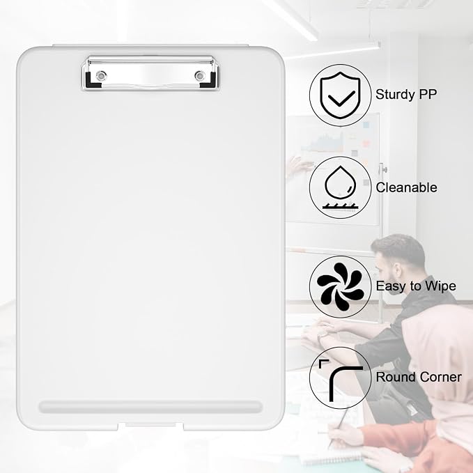 Hongri Clipboard with Storage, 8.5 x 11 Clip Board Foldable, Size 13.4 x 9.4 X - Image 5