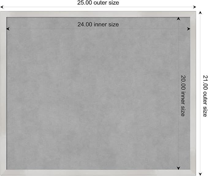 Amanti Art Silver Framed Magnetic Board 21x25 Medium Vision Board - Image 4