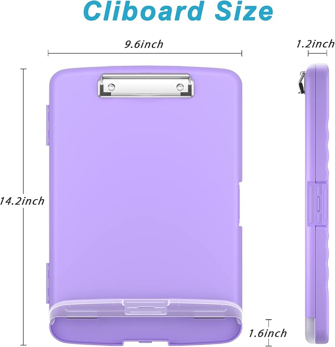 Rimilak Clipboard with Storage, 8.5 x 11'' High Capacity Clip Board, - Image 2