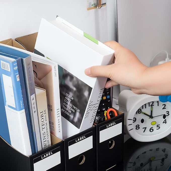 Foldable Desk File Holder Organizer Sturdy Cardboard Magazine Storage Box - Image 3