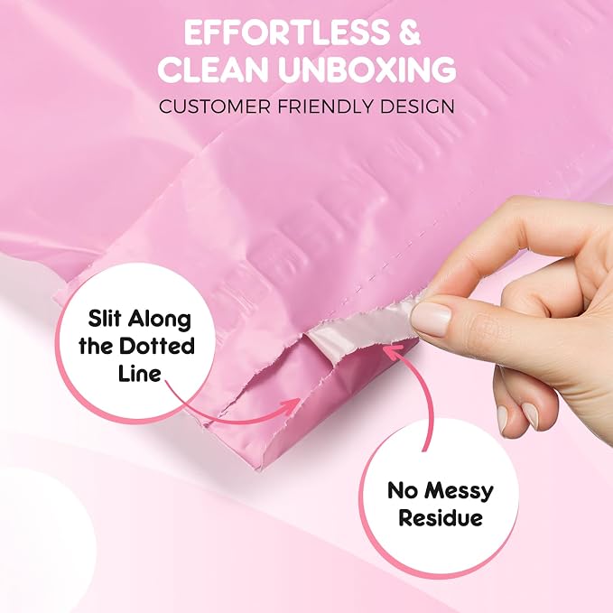 Fuxury Poly Mailers 12x15.5" 100PC Pink Shipping Bags - Image 4