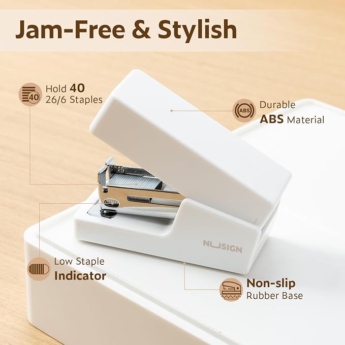 NUSIGN Mini Stapler with 830 Staples, Small Cute Desk Staplers, 25 Sheet - Image 4