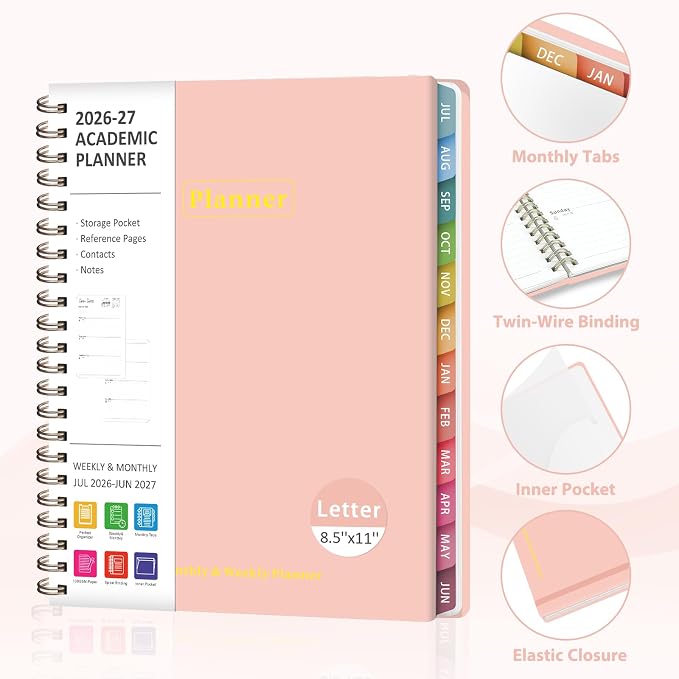 Planner 2026-2027, Academic Weekly and Monthly Calendar Planner, July 2026 - Image 4