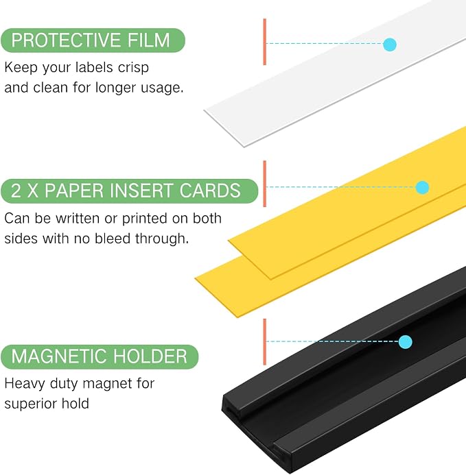 Seajan Magnetic Label Holders Channel Cardholders Magnetic Name Plate Tags - Image 3