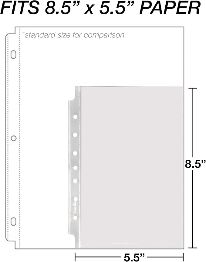 Samsill Mini Sheet Protectors 100 Pack, 5.5 x 8.5 Inch Page Protectors - Image 2