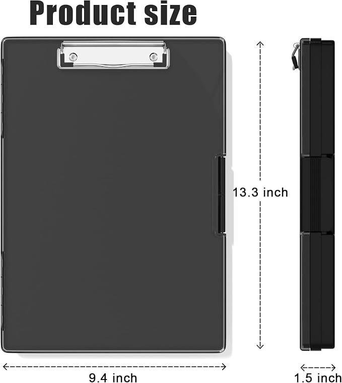 Hongri Clipboard with Storage, Heavy Duty with Dual Compartment, Smooth Writing - Image 2