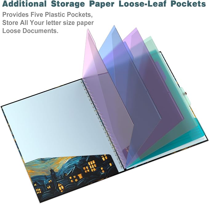 Hongri Clipboard Folio with Refillable Lined Notepad, 8.5 x 11 Folders with - Image 2