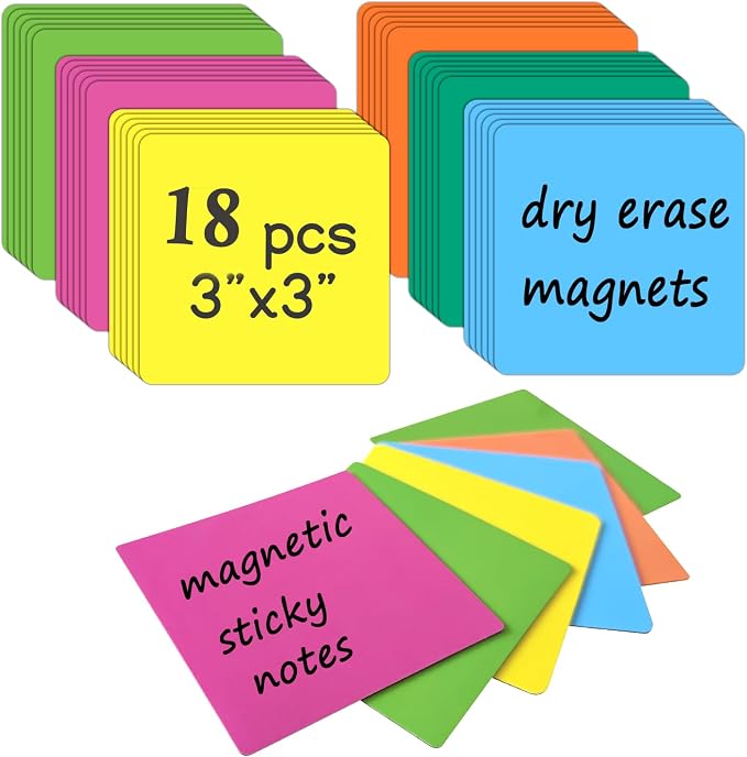 18 Packs, Magnets Labels, Widely Use to Post Notes by Unknown
