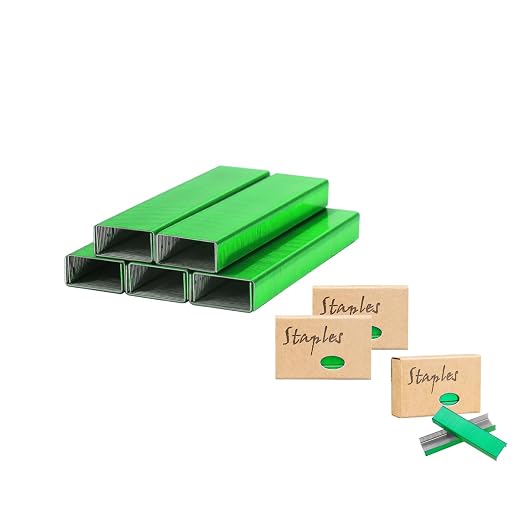 NatSumeBasics 3000 Colored Staples 26/6 Standard Green Staple Refill by NatSumeBasics