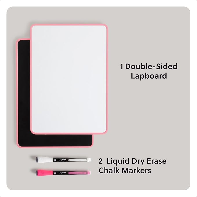 U Brands Double-Sided Lap Board, 8.25 x 11.75, Dry Erase and Chalkboard Surfaces - Image 4
