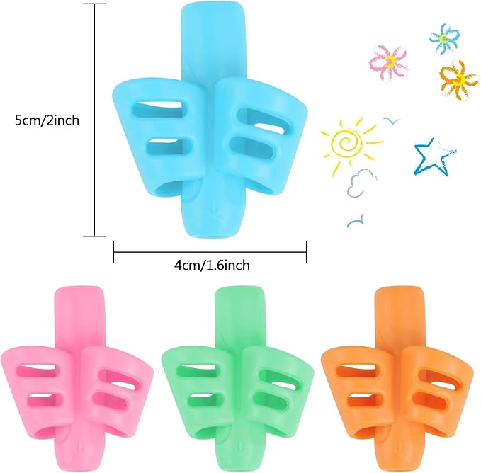 SANNIX 32 Pack Pencil Kids Grips for Kids Handwriting, Pencil Holder for Kids, Handwriting Grip, Ergonomic Training Pencil Pen Grips, Writing Tool for Toddlers Preschoolers, Children-DeskLoop Office