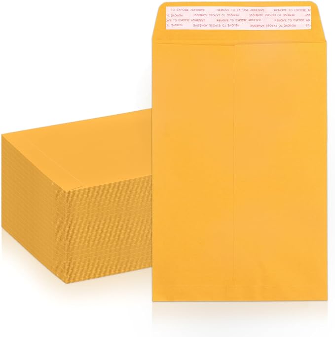 Goefun Manila Envelopes 6x9 100 Pack, 100 GSM by Goefun