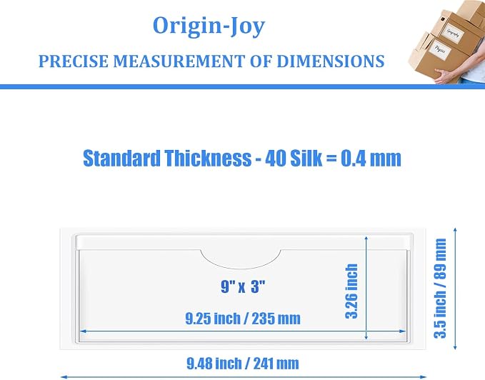 Origin-Joy 50 PCS Self-Adhesive Index Label Pockets - Image 2