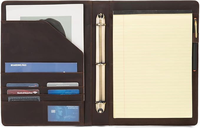 Geslun Personalized Genuine Leather 3 Ring Binder, Custom Engraved 8.5 x 11 - Image 8