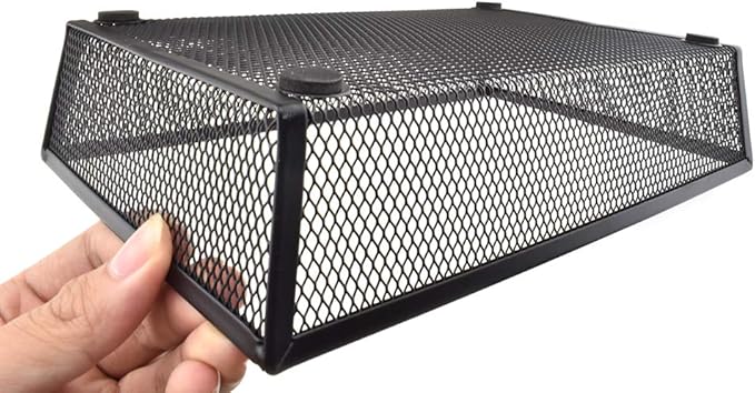 HAHIYO Stackable Mesh Tray Cup 9 x 6 x 2 inches Sturdy Container for Desk Drawer Organizer Collection for Home Office School kitchen Soft Foam Feet No Sharp Edges 1 Pack Black-DeskLoop Office