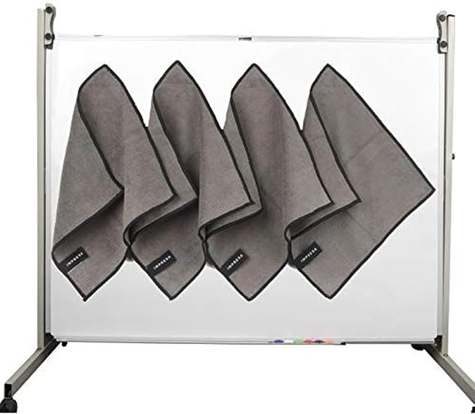 IMPRESA Magnetic Microfiber Dry Erase Cloth Erasers - 10 in x 10 in by IMPRESA