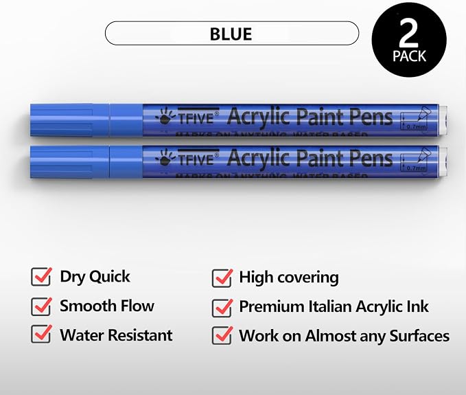 TFIVE Blue Paint Marker Pens - Image 2