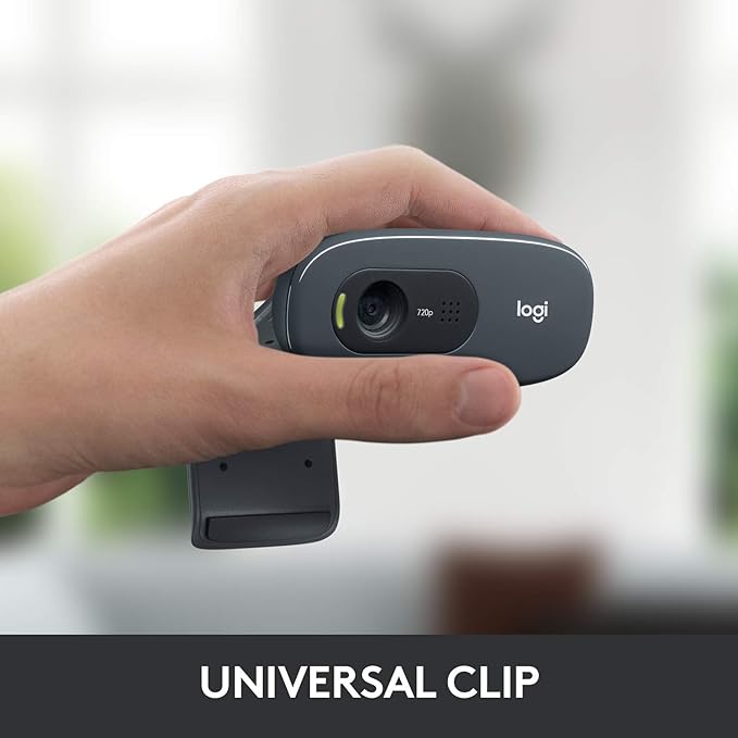 Logitech C270 Webcam, Widescreen Video Calling, Light Correction, - Image 5