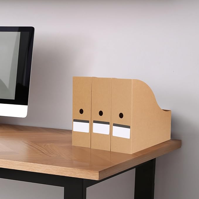 35 Pack Cardboard Magazine File Holder Organizer, Foldable Magazine Storage Box - Image 5
