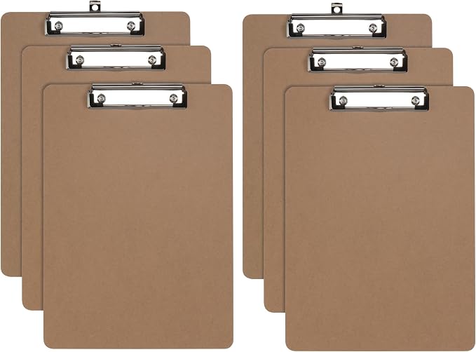 Oxford Brown Clipboards, Metal Clip by Oxford