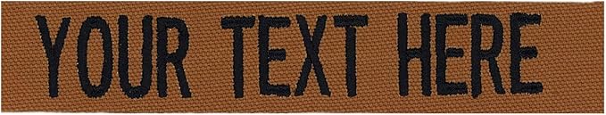 Custom Uniform Name Tapes Solid Colors. Rusty Brown Fabric, 5 Inch Hook Fastener by NORTHERNSAFARI
