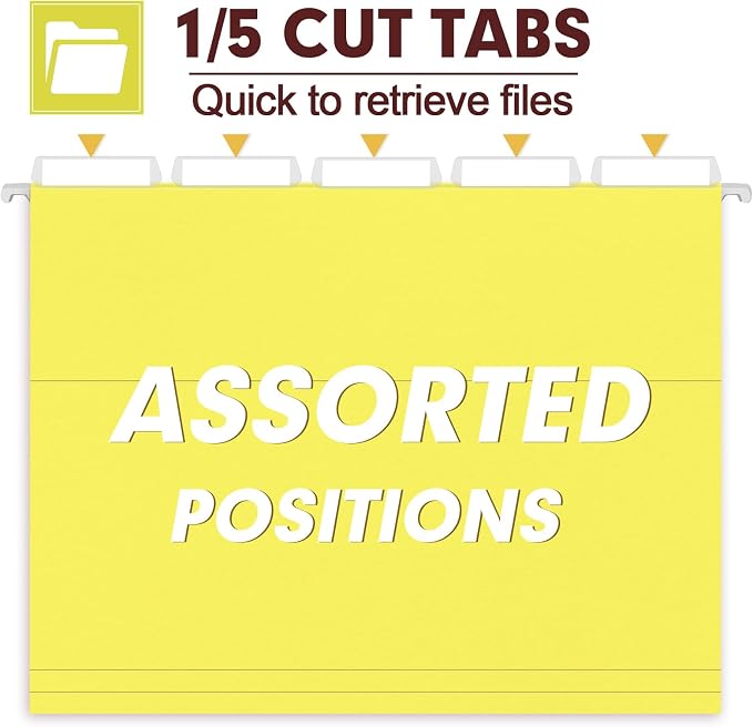HERKKA Hanging File Folders, 30 Pack Reinforced Letter Size Hanging Folders - Image 3