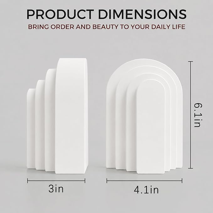 Book Ends for Heavy Books, Resin Decorative bookends, Heavy Duty Book end for - Image 3