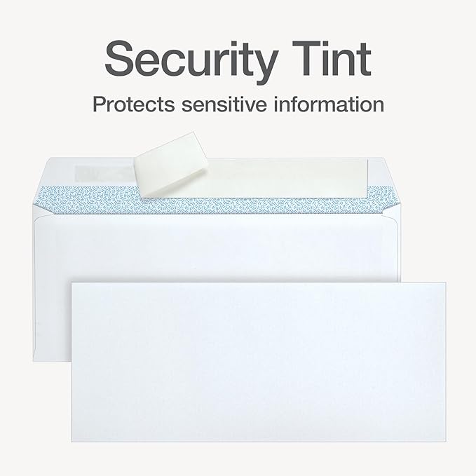 Columbian #10 Security Envelopes, 100 Pack, Self Seal Envelopes - Image 3