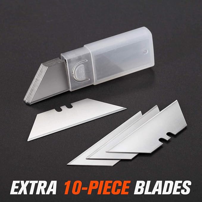REXBETI 4-Pack Utility Knife, Heavy Duty Aluminum Shell Retractable Box Cutter - Image 7
