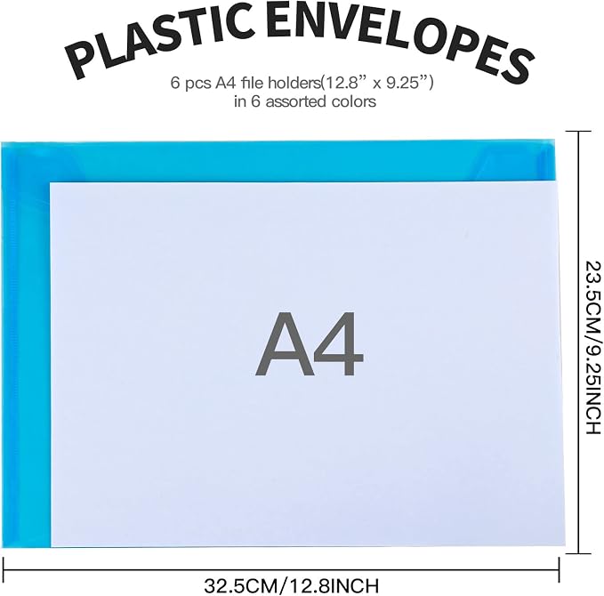 LEOBRO Plastic File Folders for Documents, Reusable Clear File Folders File - Image 2