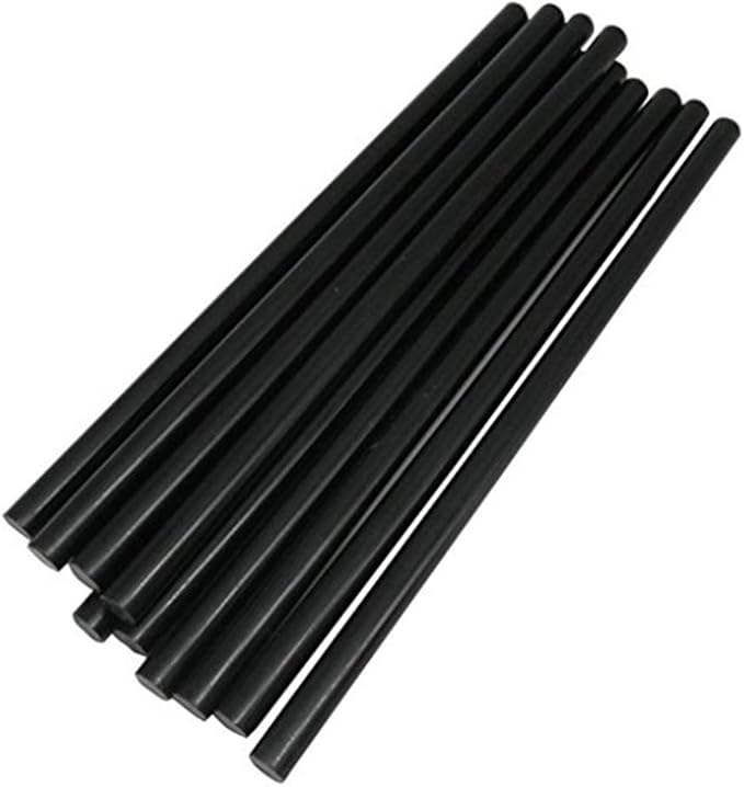 TRENDBOX Pack of 10 Black 7mmx200mm - Hot Melt Glue Sticks Strips Melting Adhesive for Handmade Craft DIY Home Office Project Craftwork Fix & Repairs-DeskLoop Office