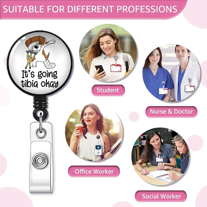 It's Going Tibia Okay Badge Reel Retractable - Image 5