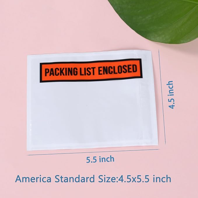 100 PCS 4.5"x 5.5" Packing List Envelopes - Image 2