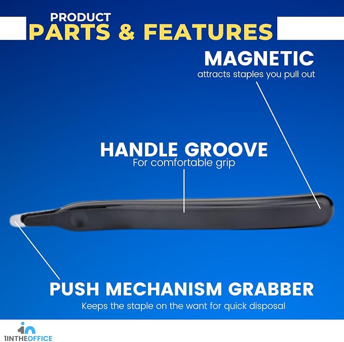 1InTheOffice Staple Remover Tool, Magnetic Staple Remover Stick, Easy Staple - Image 3