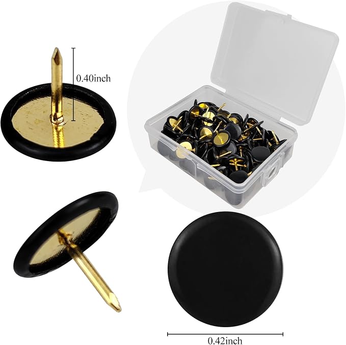200 Pcs Thumb Tacks, Drawing Pins, Metal Flat Push Pins, Round Head Drawing Pins - Image 4
