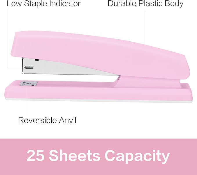 Deli Stapler, Desktop Stapler, 2 Pack, Office Staplers, 25 Sheet Capacity - Image 2