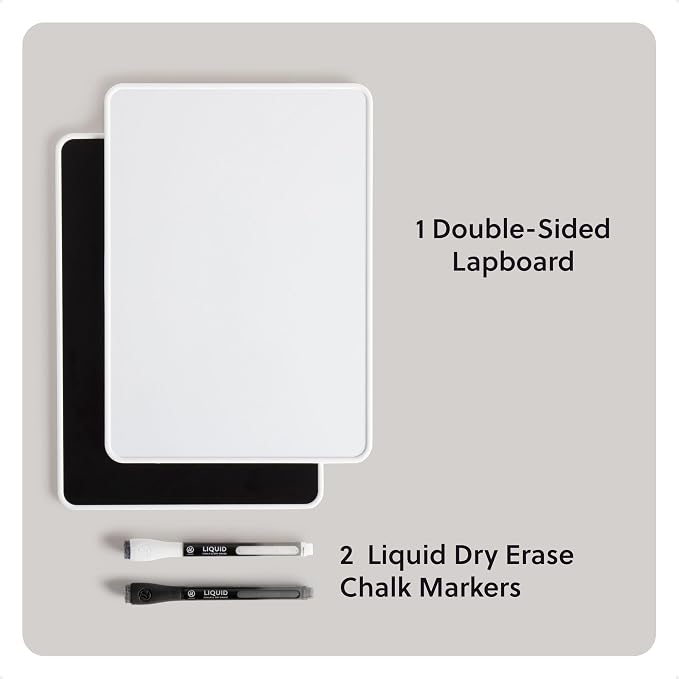 U Brands Double-Sided Lap Board, 8.25 x 11.75, Dry Erase and Chalkboard Surfaces - Image 4