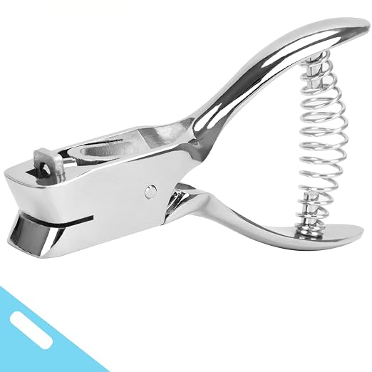 Heavy Duty Handheld Hole Punch for ID Cards, Zinc Alloy Construction, Sharp - Image 8