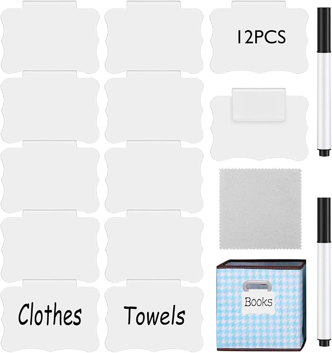 Reusable Erasable Basket Label Clips by badigo