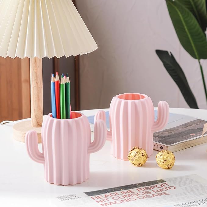 Silicone Pen Holder Cactus Pencil Holder Cute Pens Cup - Image 3