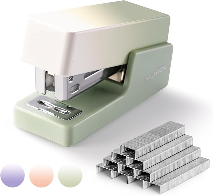 NUSIGN Mini Stapler with 830 Staples, Small Cute Desk Staplers, 25 Sheet by NUSIGN