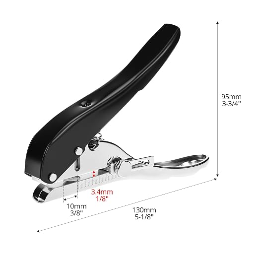 QWORK Hole Punch Single, 3/8" Heavy Duty Paper Punch Hand Held - Image 6