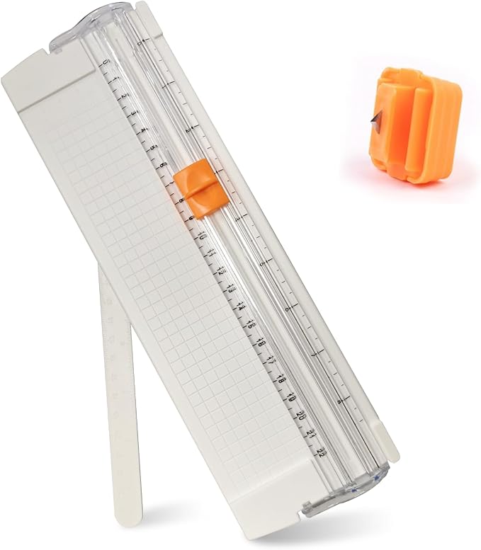 Paper Cutter Slider Small Mini, 12 Inch Paper Trimmer Slicer, Two-Way Cutting by Unknown