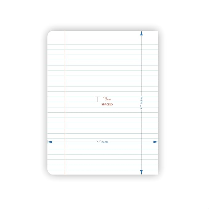 Composition Book – 100 Sheets, Wide Ruled, 9.75 x 7.5 inch – Durable Flex Cover - Image 5