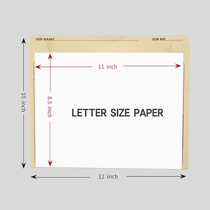 50 Pack Job Folder for Project Management, Heavy Duty Manila File Jacket 10x12 - Image 3