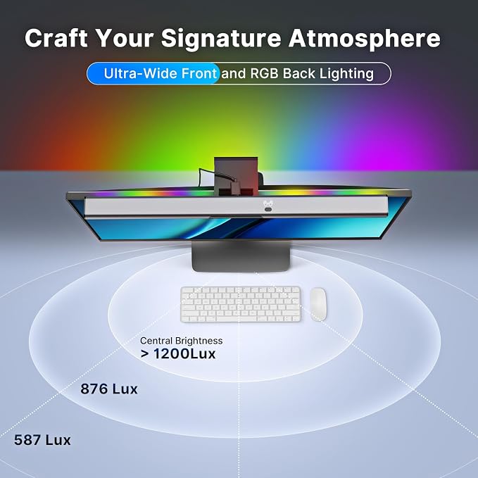Syrinx Monitor Light Bar for Home Office & Gaming, Eye-Caring Computer Monitor - Image 4